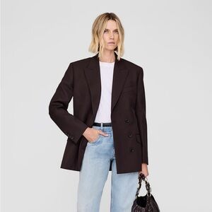 Anine Bing Aretha Blazer in Cocoa/Brown size Small
